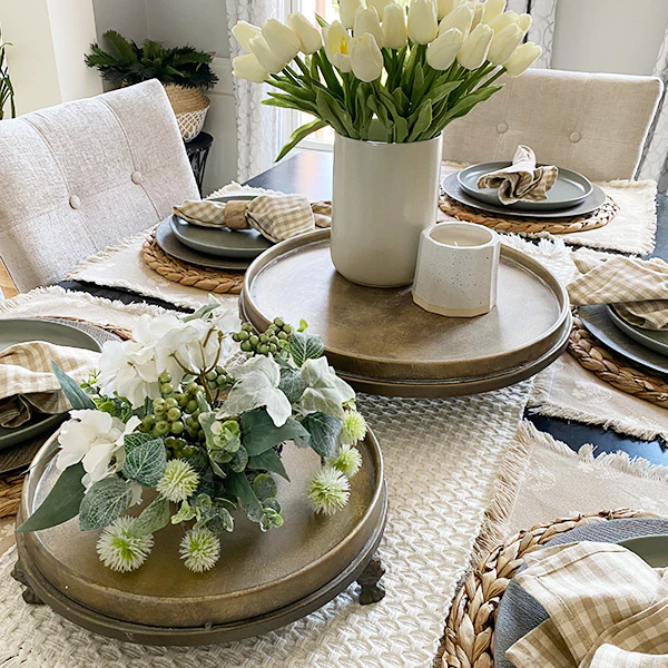 Antique Patina Iron Display Risers, Set of 2