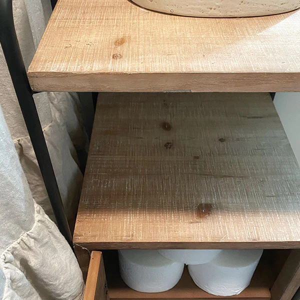 Modern Utilitarian Cabinet Side Table