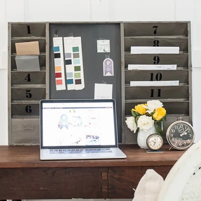 HUGE Postal Organizer With Chalkboard