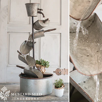 Galvanized Grain Scoop Fountain