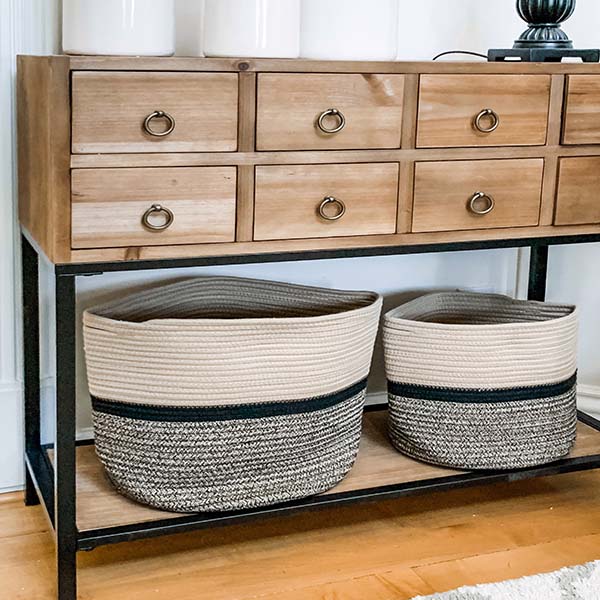 Wooden Apothecary Table with Drawers