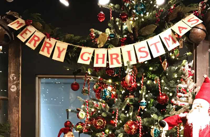 Long Merry Christmas Card Garland