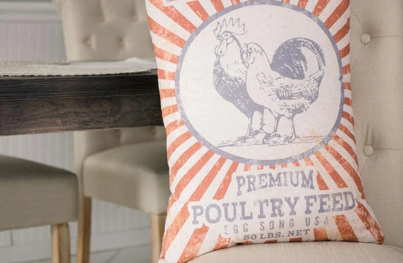 Double-Sided Laying Flock Pillow