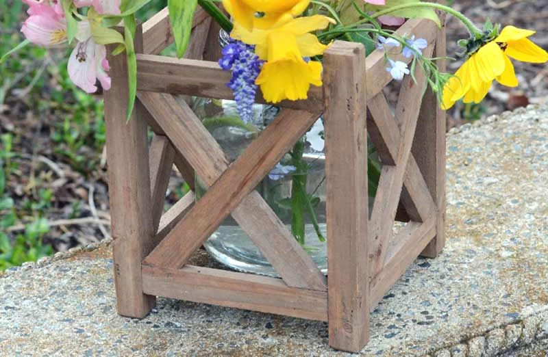 Large Mason Jar Crate With Bottle