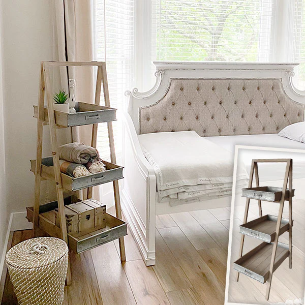 Three Tier Ladder with Removable Tray Shelves