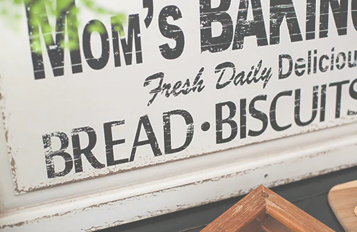 Wooden Wall Sign Mom's Baking Co