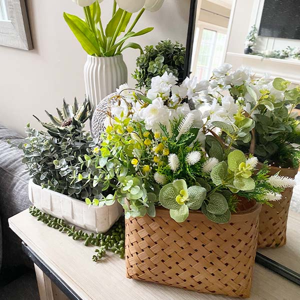 Woven Natural Hanging Baskets, Set of 2