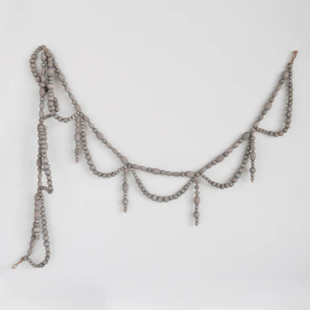 72 Inch Wood Bead Garland