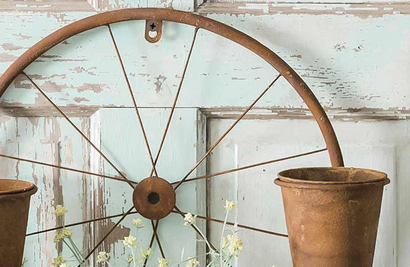 Bicycle Wheel Wall Planter