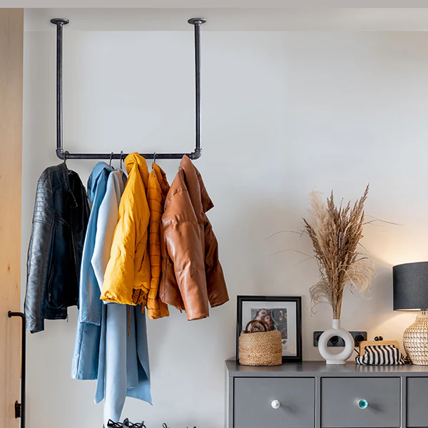 Space Saving Industrial Piping Ceiling Hang Bar