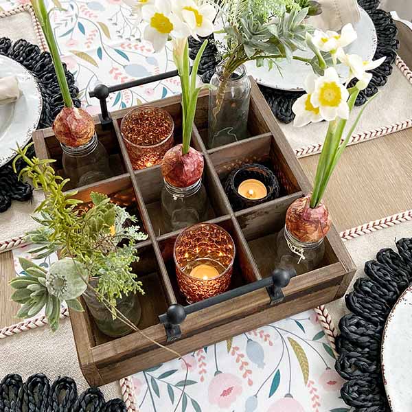 Wooden Caddy With 9 Cubbies