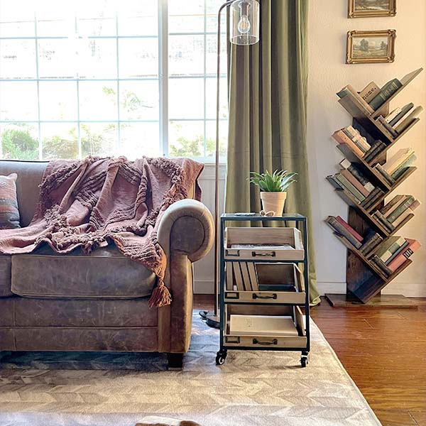 One of a Kind Side Table  with Storage Bins