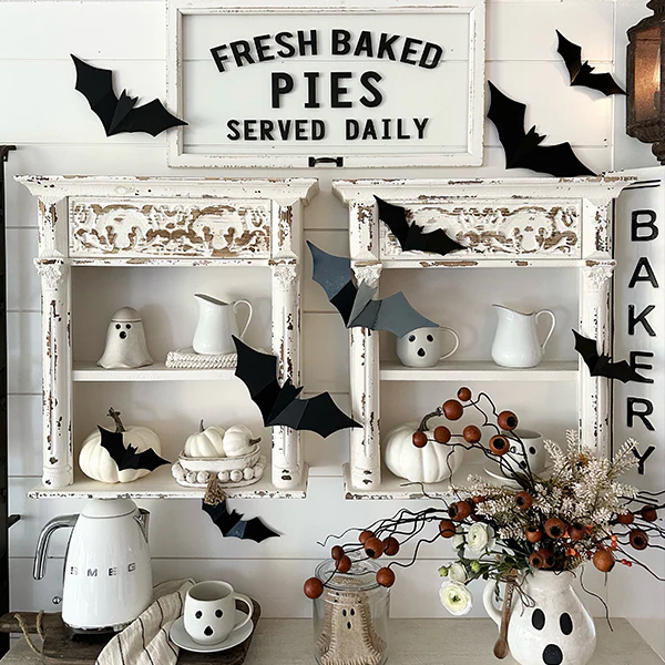 Spooky Metal Bats, Set of 12