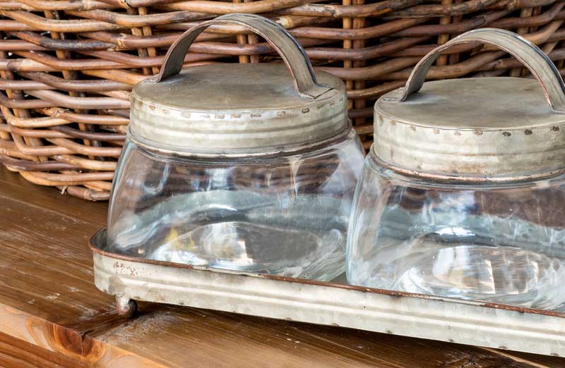 Glass Storage Jars  Set of 3