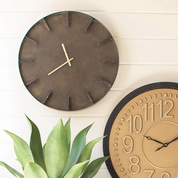 Black Metal Wall Clock