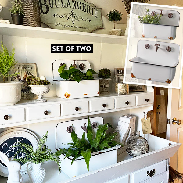 Chippy Sink Wall Planters, Set of 2
