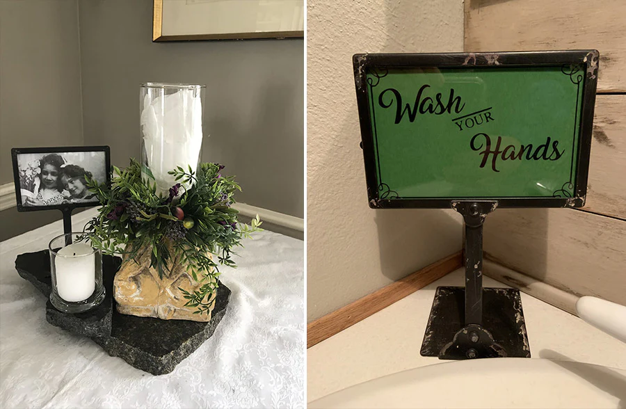 Standing Distressed Picture Frame, Set of 2