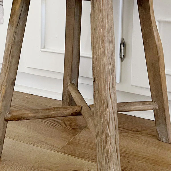 Natural Weathered Wood Farmhouse Milking Stool