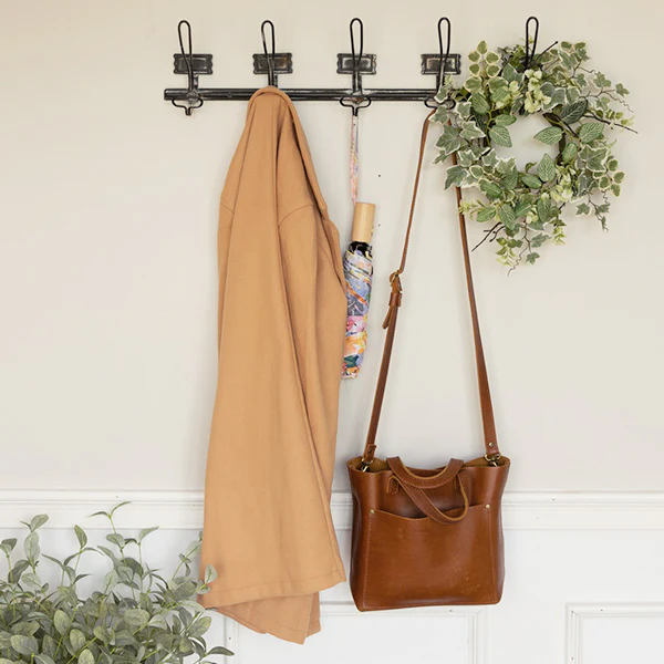 Old School Locker Room Wall Hook Unit