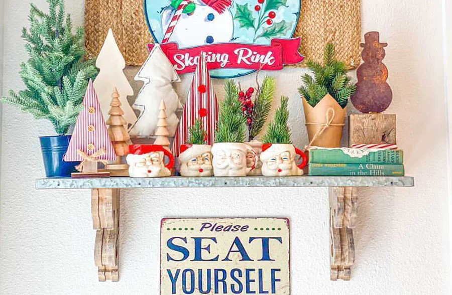 Galvanized Metal and Corbel Shelf