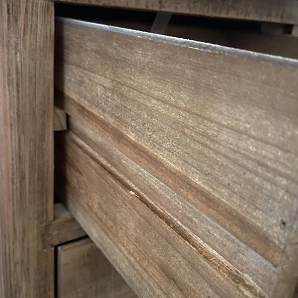 Natural Wood Accent Table with Drawers