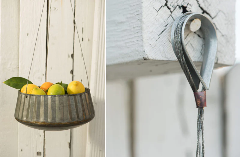 Corrugated Metal Hanging Planters  Set of 3