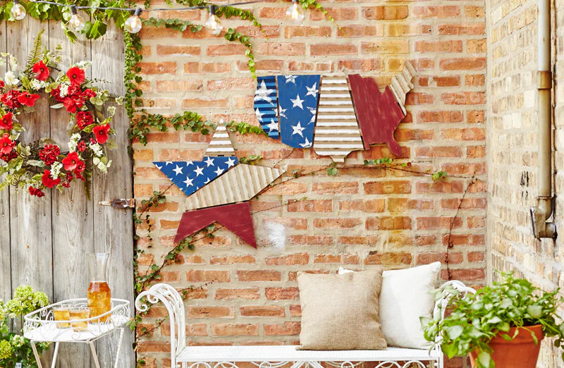 Large United States Paneled Wall Art