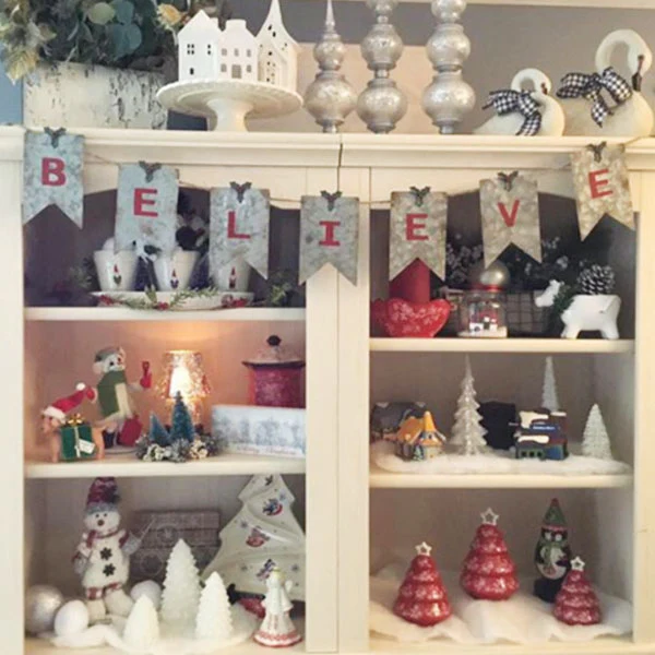 Antiqued Tin Believe Garland