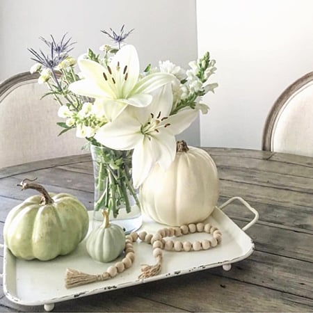 Distressed White Metal Trays, Set of 3