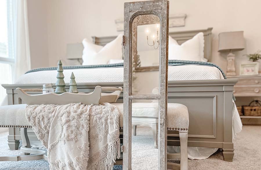 FOUND 1800s Architectural Salvage French Window Mirror