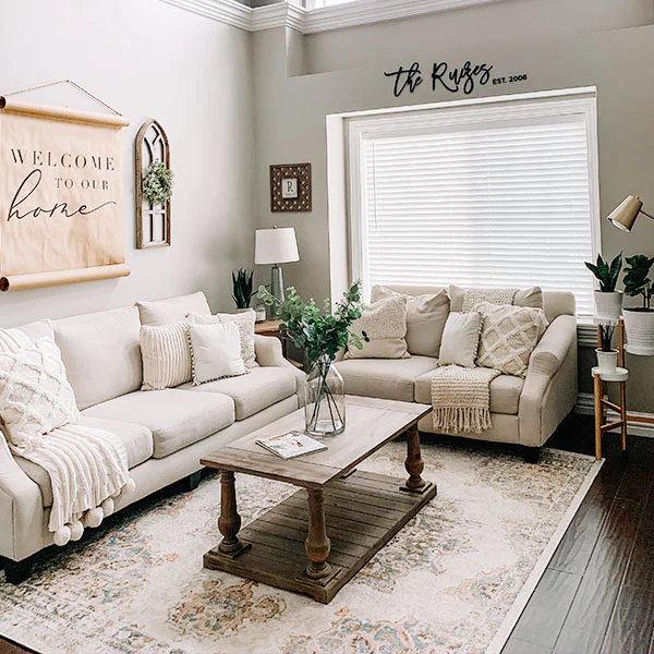 Rustic Turned Wood Coffee Table