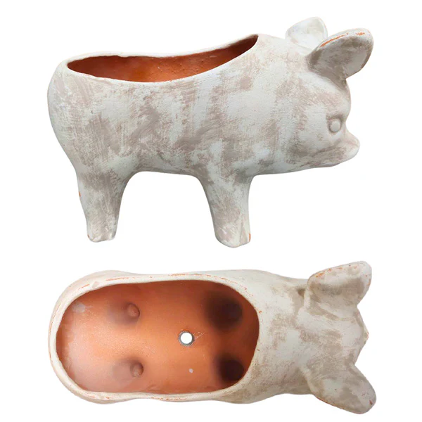 Clay Pig Planter Pot