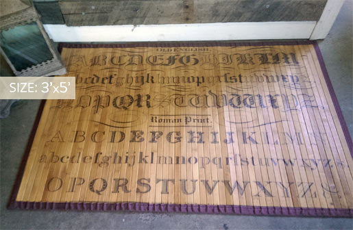 Tattoo Bamboo Rug 3'x5'