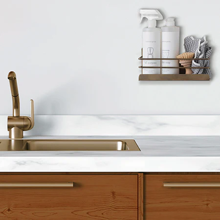 Antique Brass Finish Wall Shelf