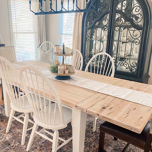 Natural Wood and Metal Display Stand