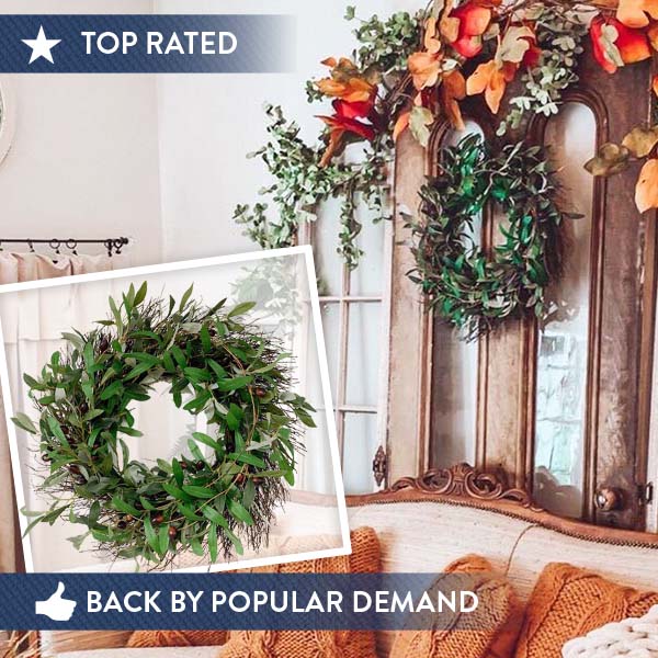 Gathered Olive and Twig Wreath