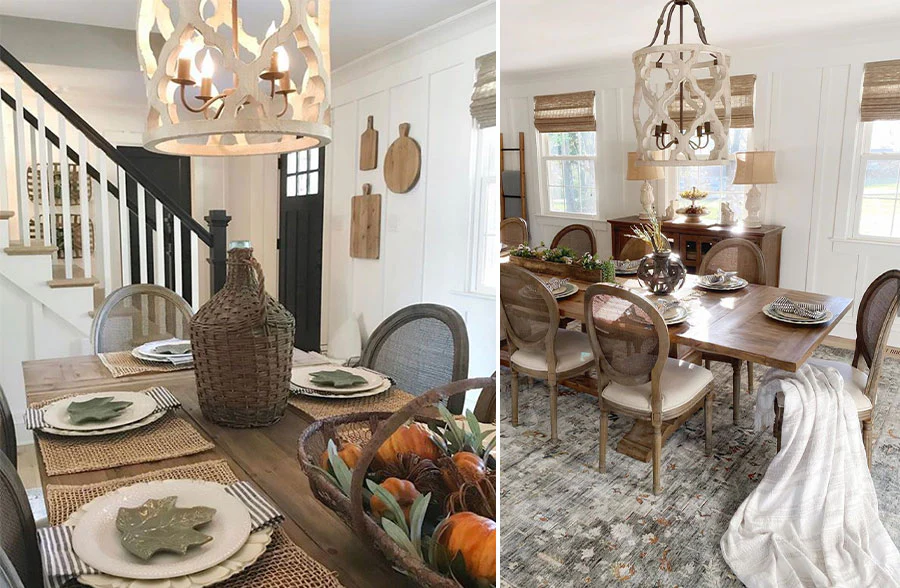 Whitewashed Wood Jolette Chandelier