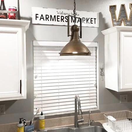 Industrial Brass Pendant Light