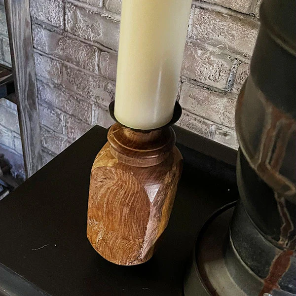 FOUND Antique Furniture Leg Candle Holders Set of 3