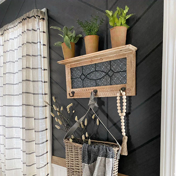 Glass Window Wall Hook Shelf