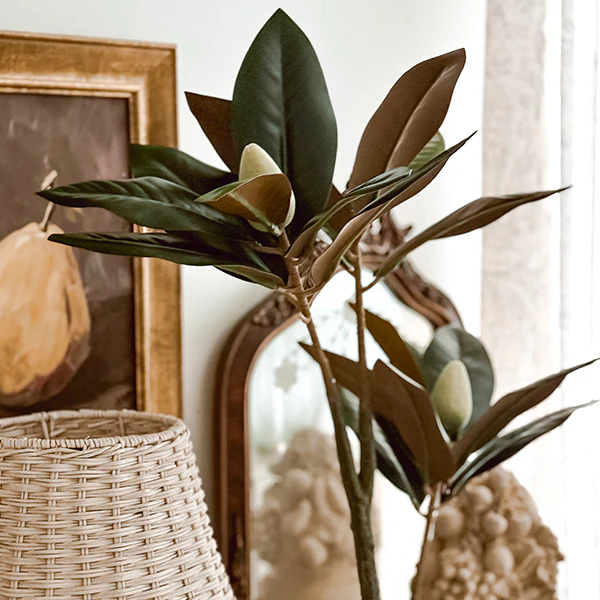 31 Inch Potted Faux Magnolia Tree