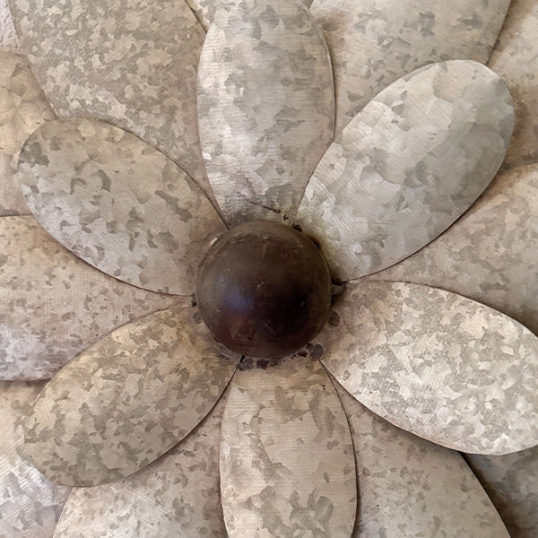 Floral Galvanized Metal Wall Art, Set of Three