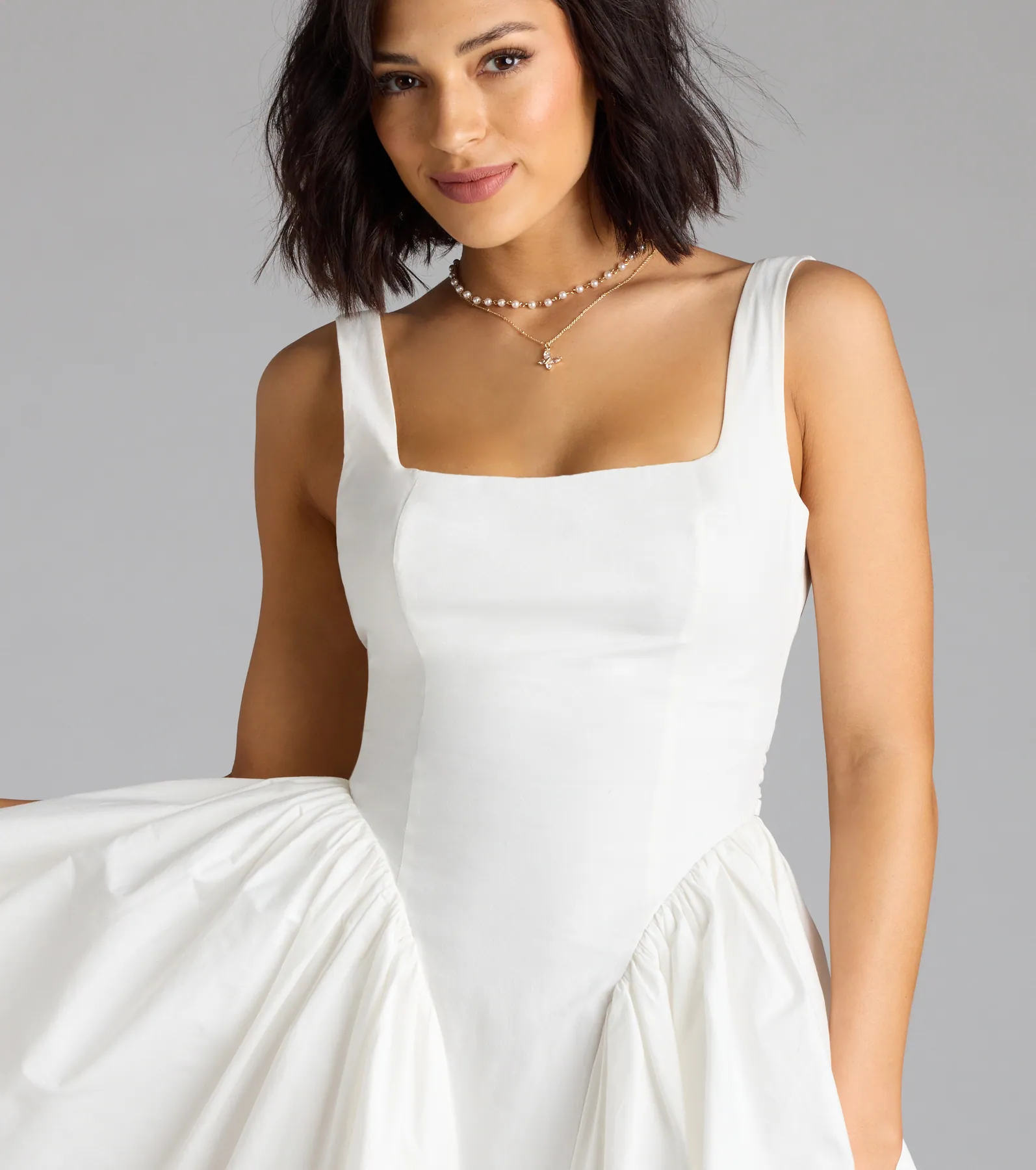 Sugar And Spice Sleeveless Tie-Back Skater Dress