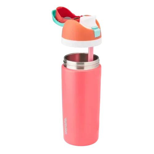 Owala 16oz Kids' FreeSip Stainless Steel Insulated Bottle Fireball