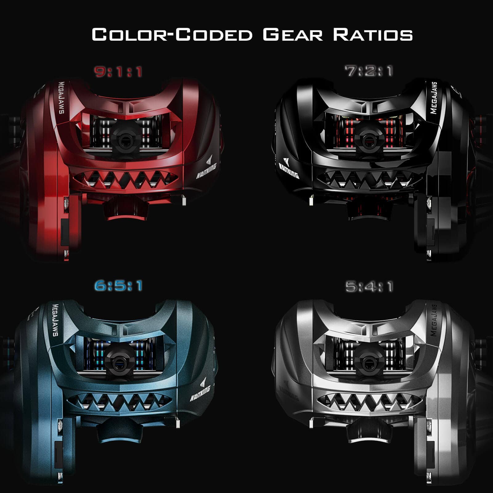 KastKing MegaJaws Baitcasting Reels with AutoMag Dual Braking System