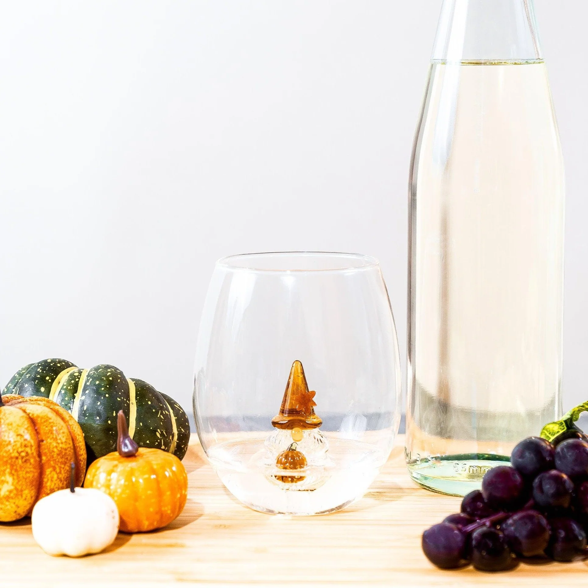3D Pumpkin Gnome Stemless Glass