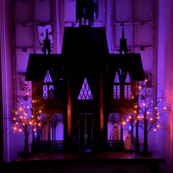 Eerie LED Pre-Lit Tree, Set of 2