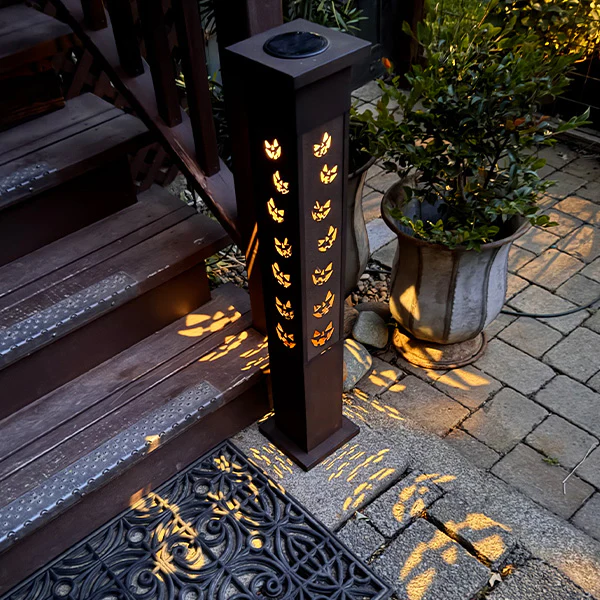 Interchange-a-glow Series: Jack-O-Lantern Solar Light Pillars