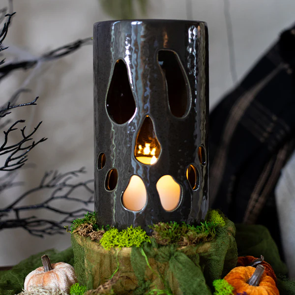 Boo-tiful Glow Ceramic Ghost Luminary