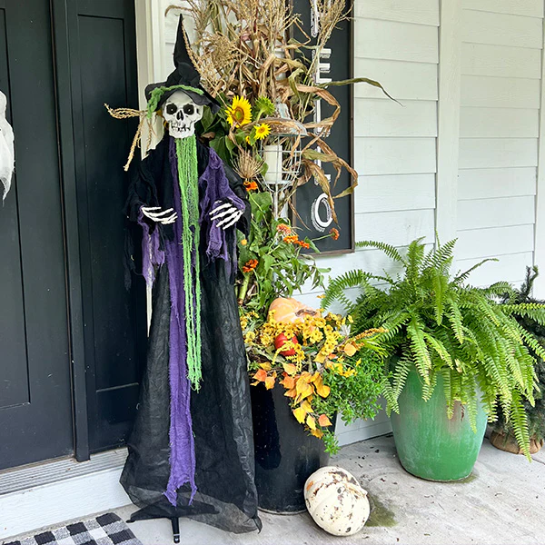 6FT Tall Halloween Skeleton Witch | Lights & Sounds!